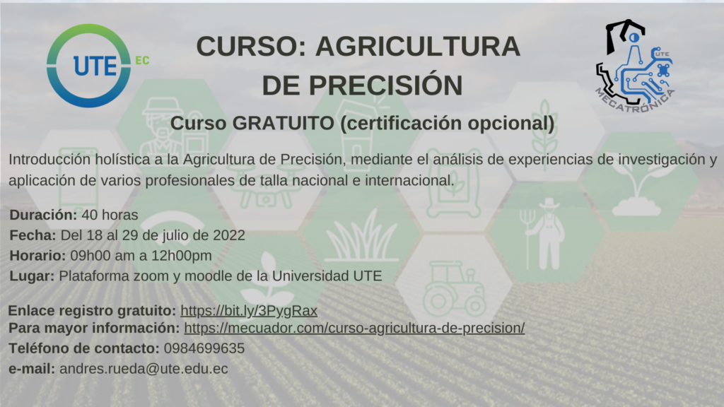 Información Curso: Agricultura de Precisión